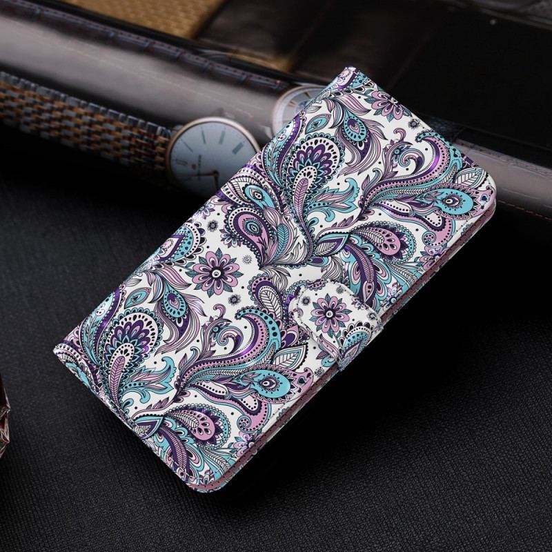 Capa Folio Para Google Pixel 6 Pro Padrões De Flores