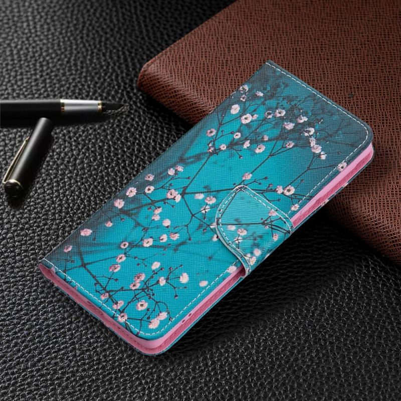 Capa Folio Para Google Pixel 6 Pro Ramo De Árvore Florido