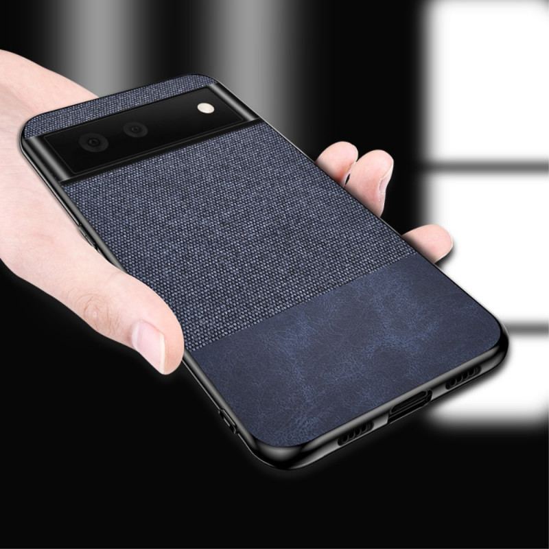 Capa Para Google Pixel 6 Pro Couro Falso De Textura Dupla