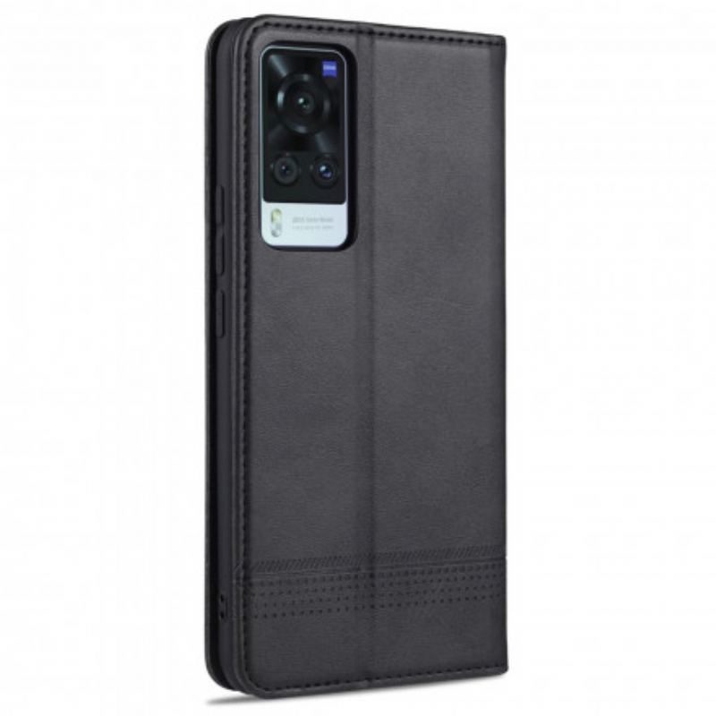 Capa De Celular Para Vivo X60 Flip Estilo De Couro Azns