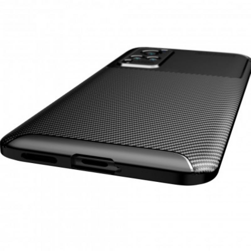 Capa Para Vivo X60 Textura Flexível De Fibra De Carbono