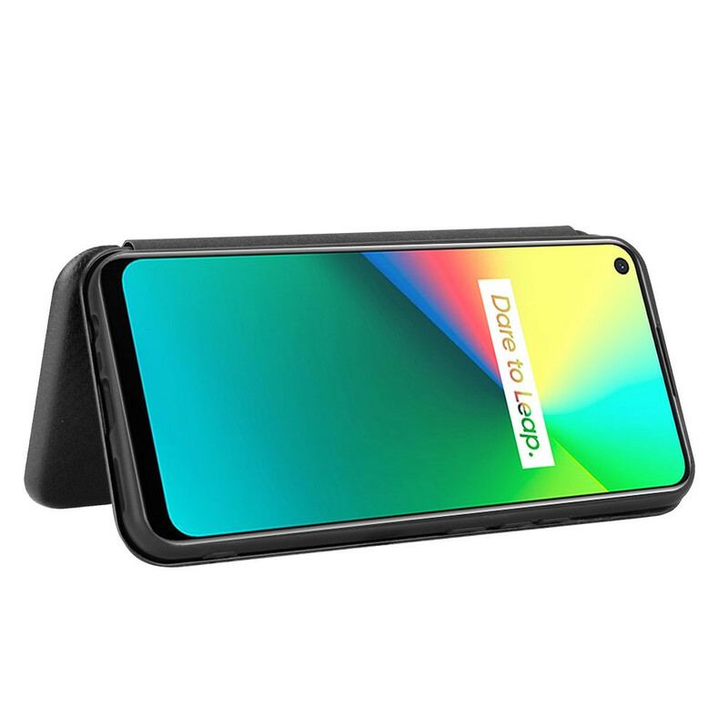 Capa De Celular Para Realme 7i Flip Silicone Carbono