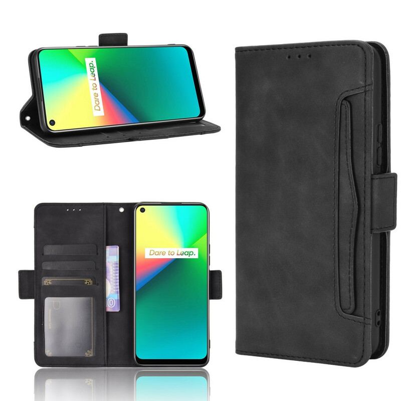 Capa De Couro Para Realme 7i Multi-card Premier Class