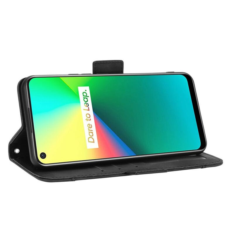 Capa De Couro Para Realme 7i Multi-card Premier Class