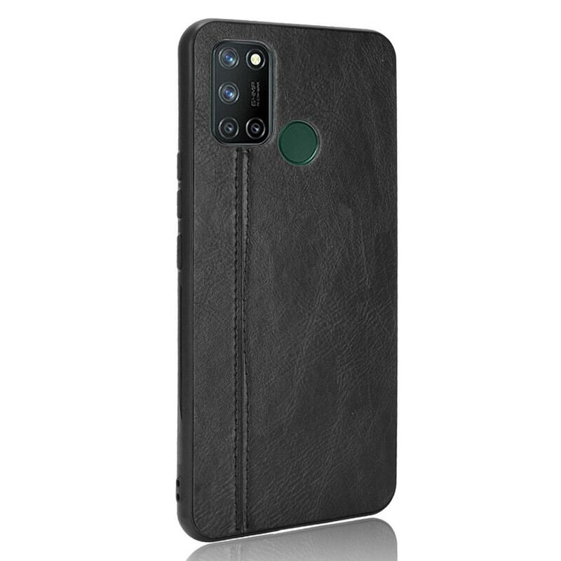 Capa Para Realme 7i Costura De Couro Estilo