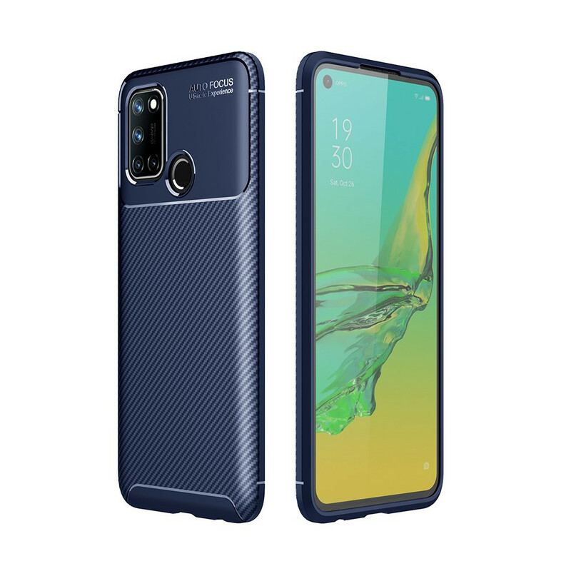 Capa Para Realme 7i Textura Flexível De Fibra De Carbono