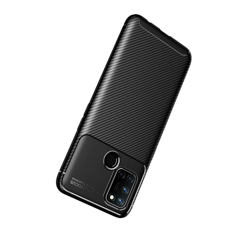 Capa Para Realme 7i Textura Flexível De Fibra De Carbono