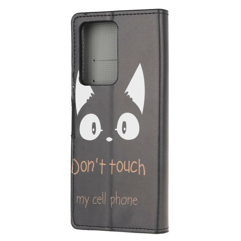 Capa De Couro Para Samsung Galaxy Note 20 Ultra Não Toque No Meu Celular