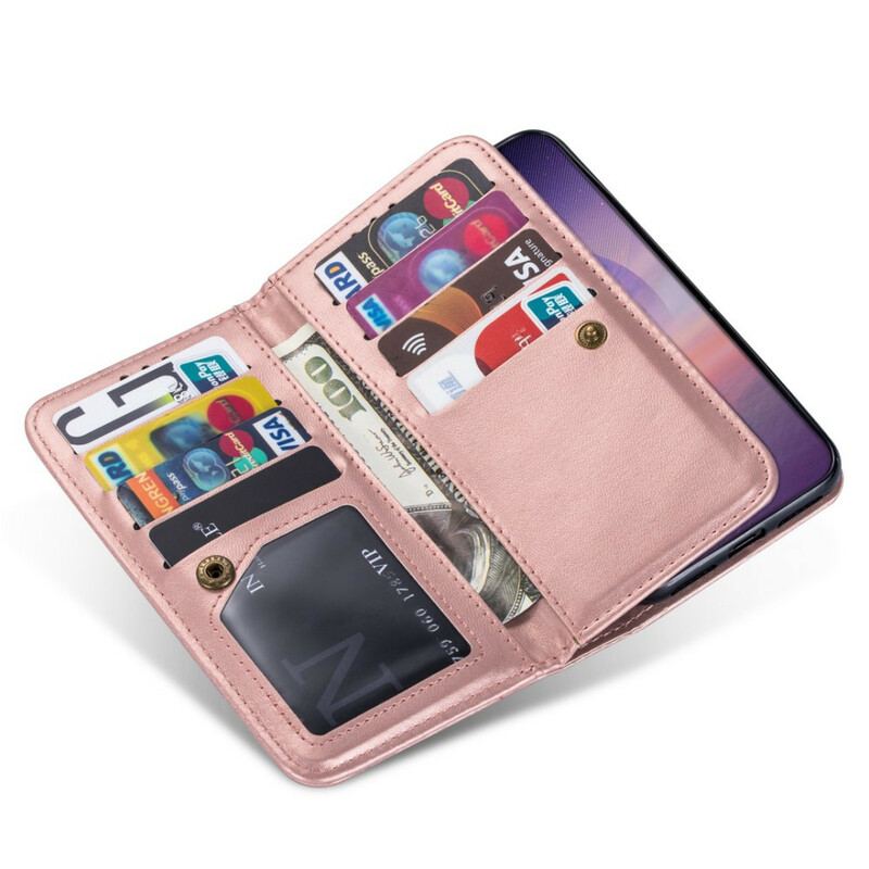 Capa De Couro Para Samsung Galaxy Note 20 Ultra Titulares De Cartão De Couro Falso 9