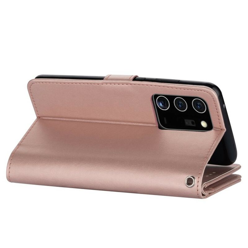 Capa De Couro Para Samsung Galaxy Note 20 Ultra Titulares De Cartão De Couro Falso 9