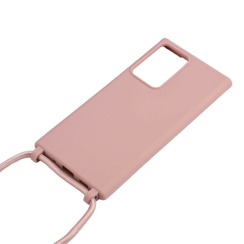 Capa Para Samsung Galaxy Note 20 Ultra Silicone E Cordão