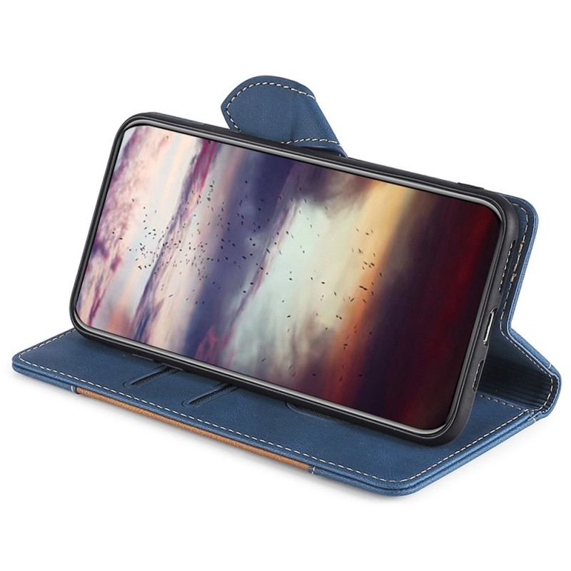 Capa De Couro Para Honor 70 Floral Bicolor
