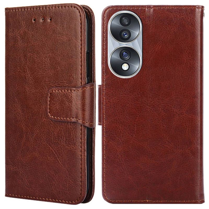 Capa Em Pele Para Honor 70 Vintage
