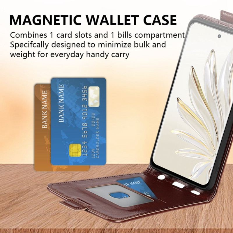 Capa Flip Para Honor 70 De Couro Dobrável