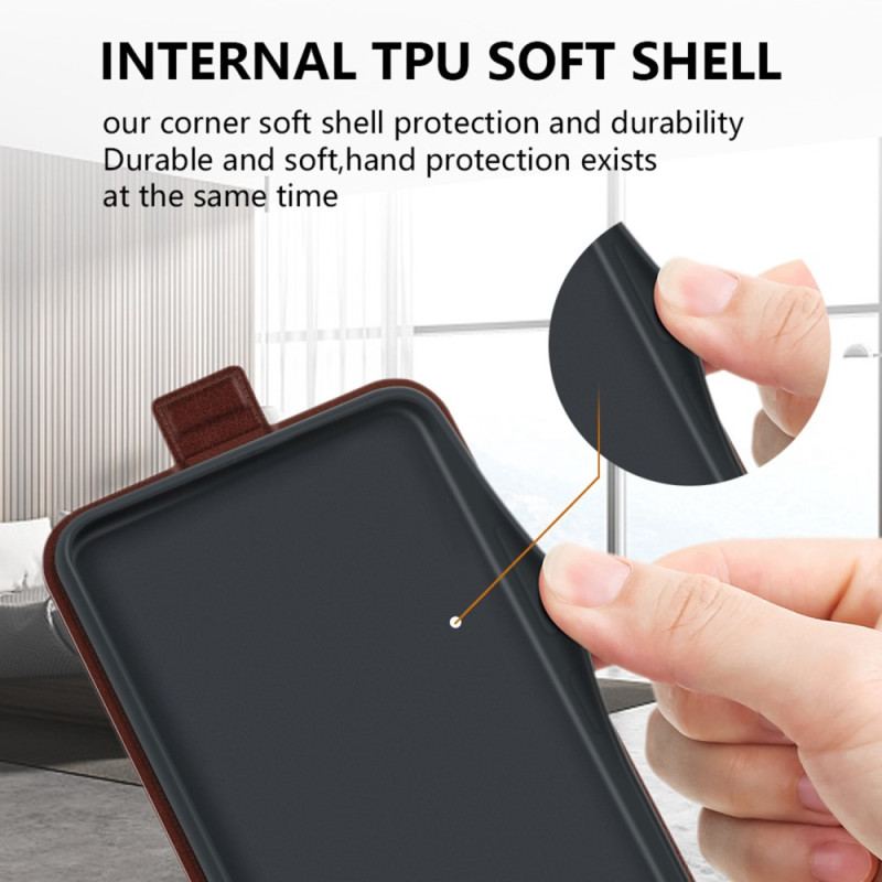 Capa Flip Para Honor 70 De Couro Dobrável