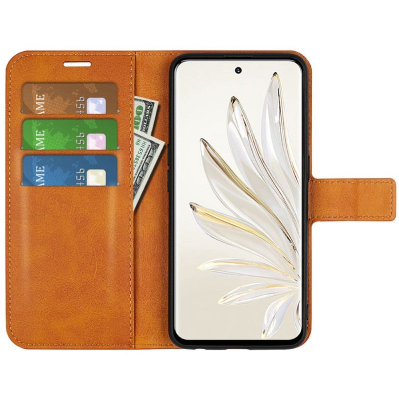 Capa Flip Para Honor 70 Efeito De Couro Extremo Fino