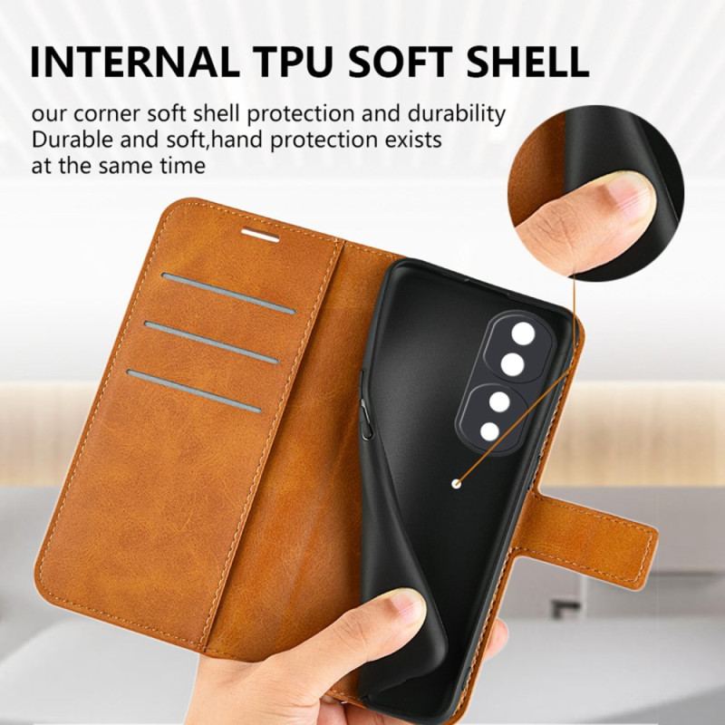 Capa Flip Para Honor 70 Efeito De Couro Extremo Fino