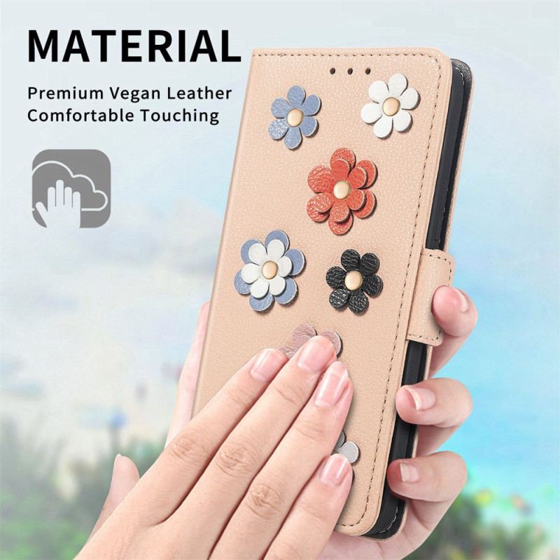 Capa Flip Para Honor 70 Flores 3d