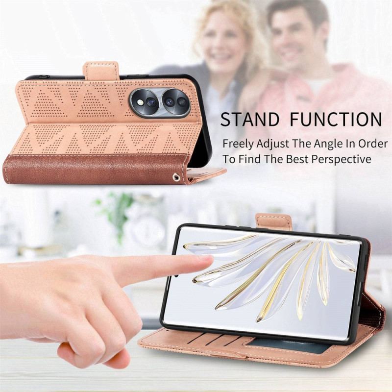 Capa Flip Para Honor 70 À Moda