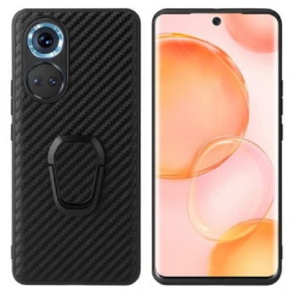 Capa Para Honor 70 Fibra De Carbono Com Anel De Suporte