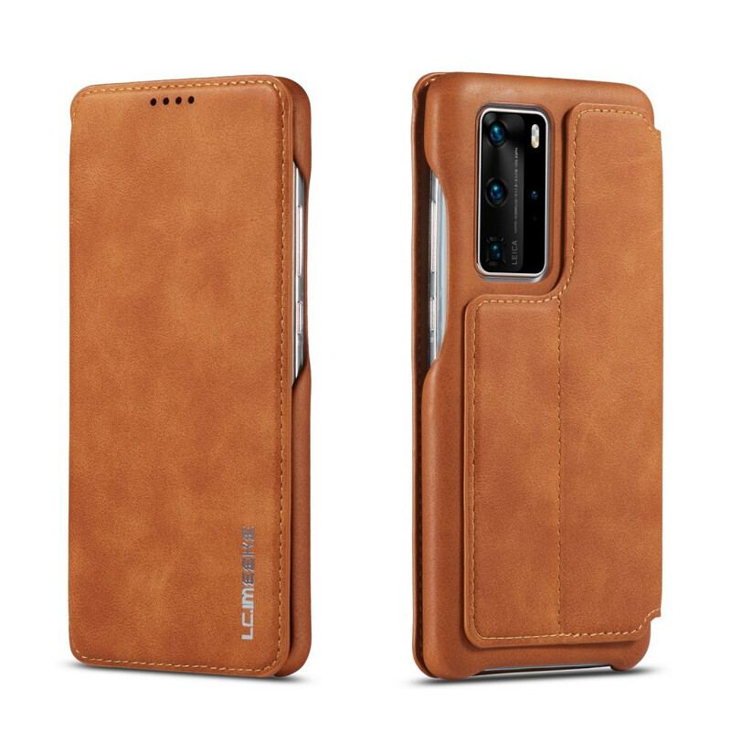 Capa De Celular Para Huawei P40 Flip Lc.imeeke Efeito Couro