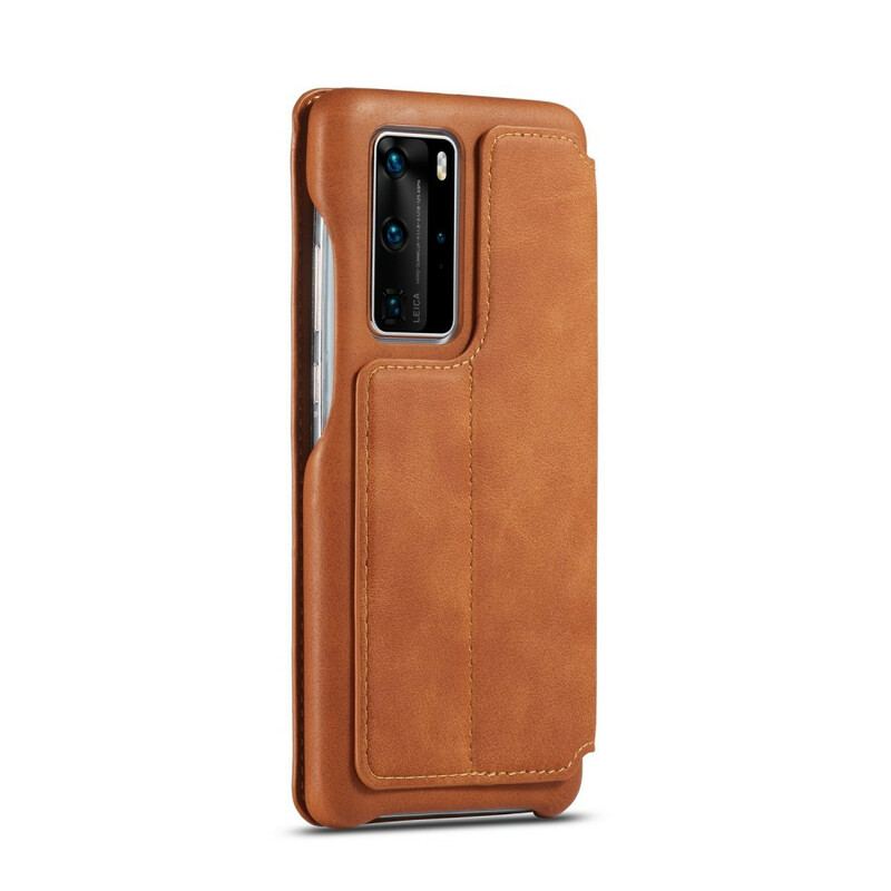 Capa De Celular Para Huawei P40 Flip Lc.imeeke Efeito Couro