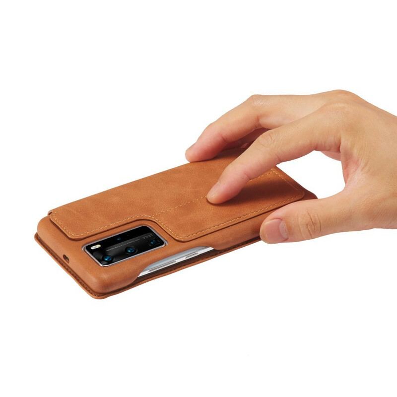 Capa De Celular Para Huawei P40 Flip Lc.imeeke Efeito Couro