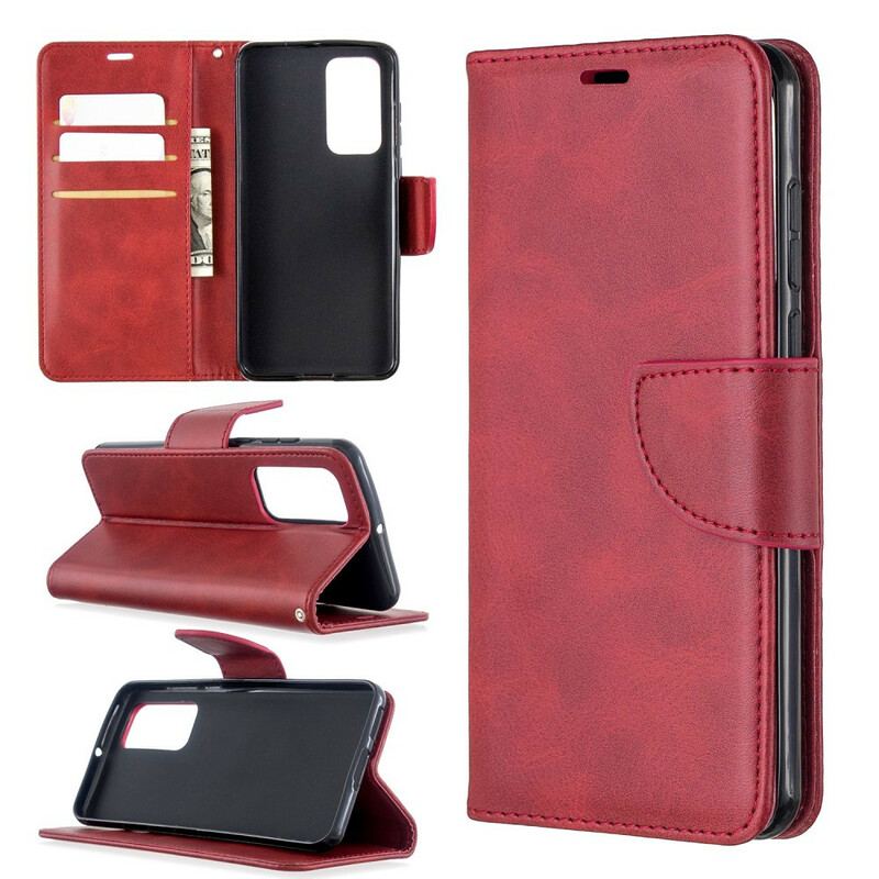 Capa Flip Para Huawei P40 De Couro Retalho Liso Oblíquo