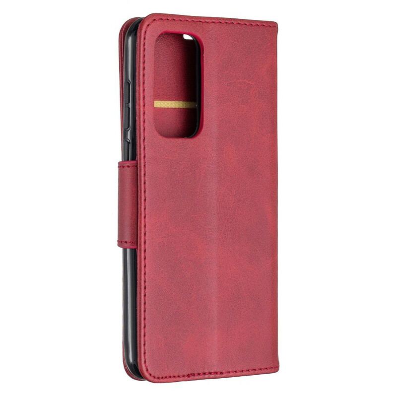 Capa Flip Para Huawei P40 De Couro Retalho Liso Oblíquo