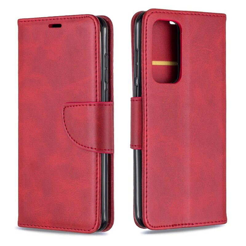 Capa Flip Para Huawei P40 De Couro Retalho Liso Oblíquo