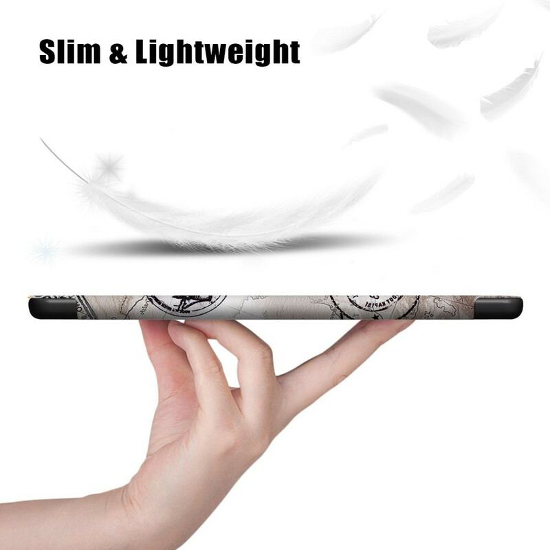 Capa De Celular Para iPad Air (2022) (2020) Torre Eiffel Retrô Com Suporte Para Caneta