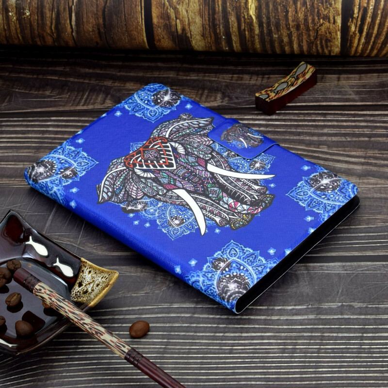 Capa Flip Para iPad Air (2022) (2020) Mandala Elefante