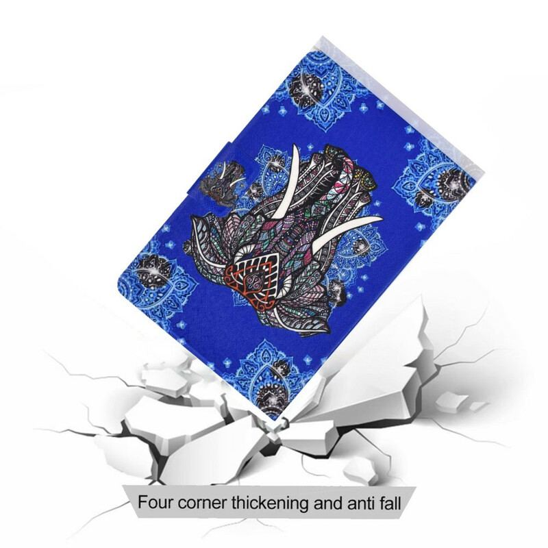 Capa Flip Para iPad Air (2022) (2020) Mandala Elefante