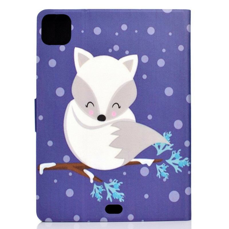 Capa Flip Para iPad Air (2022) (2020) Raposa Branca
