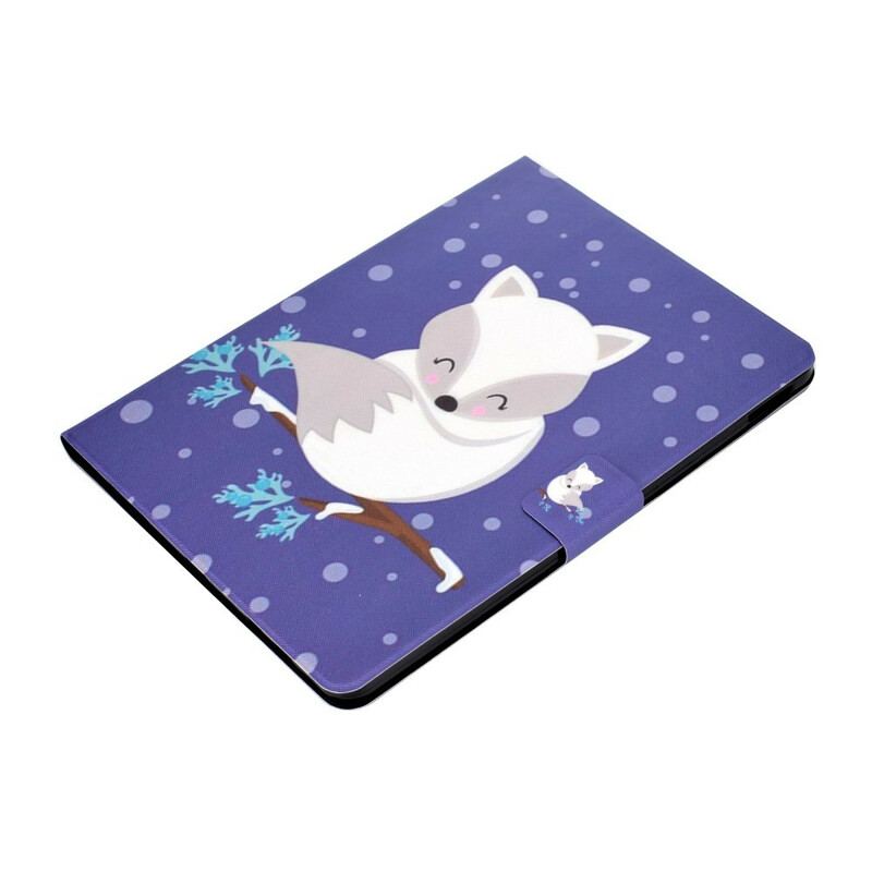 Capa Flip Para iPad Air (2022) (2020) Raposa Branca