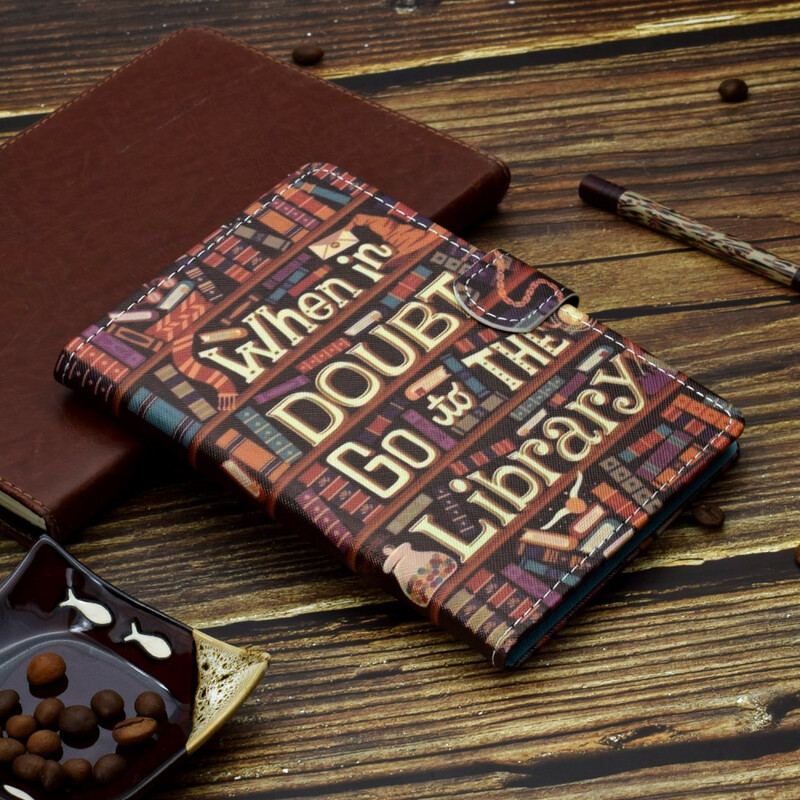 Capa Folio Para iPad Air (2022) (2020) Biblioteca