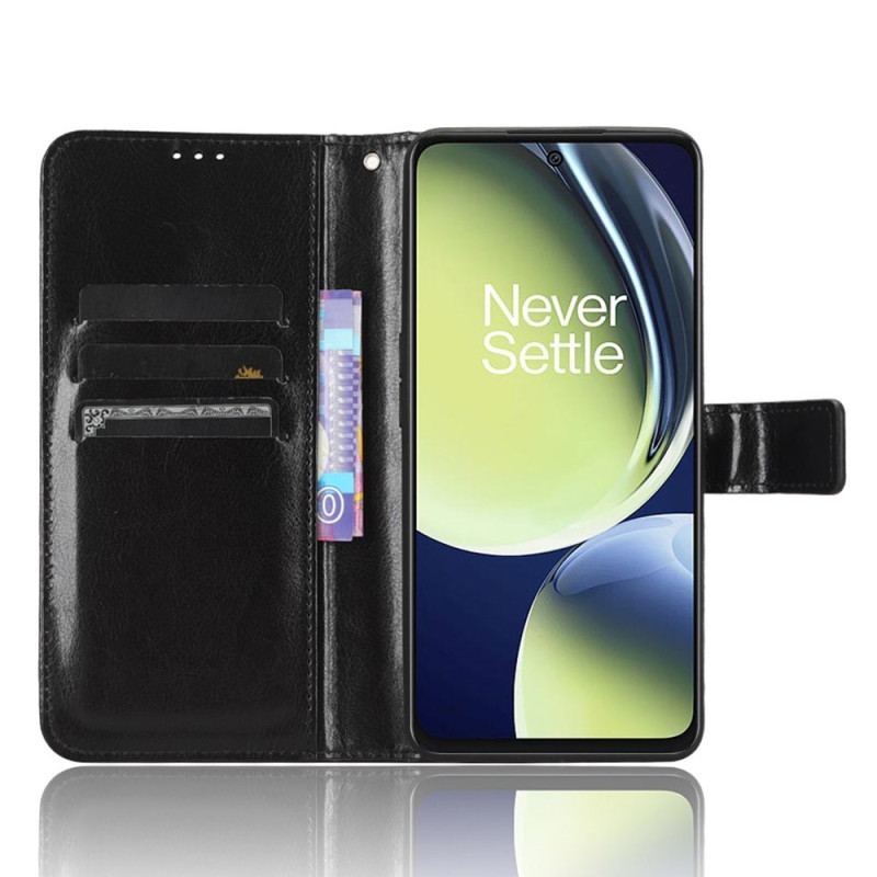 Capa De Couro Para OnePlus Nord CE 3 Lite 5G De Cordão Pulseira De Couro Falso