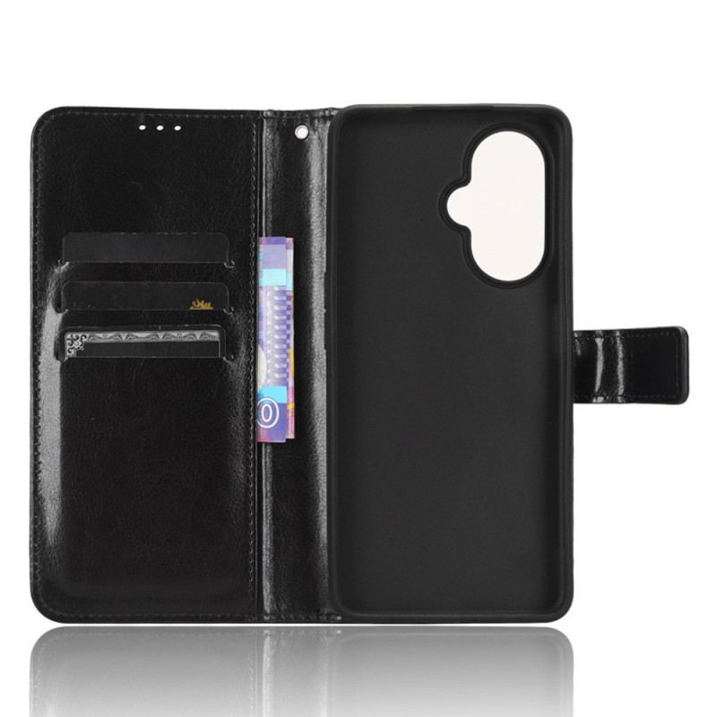 Capa De Couro Para OnePlus Nord CE 3 Lite 5G De Cordão Pulseira De Couro Falso