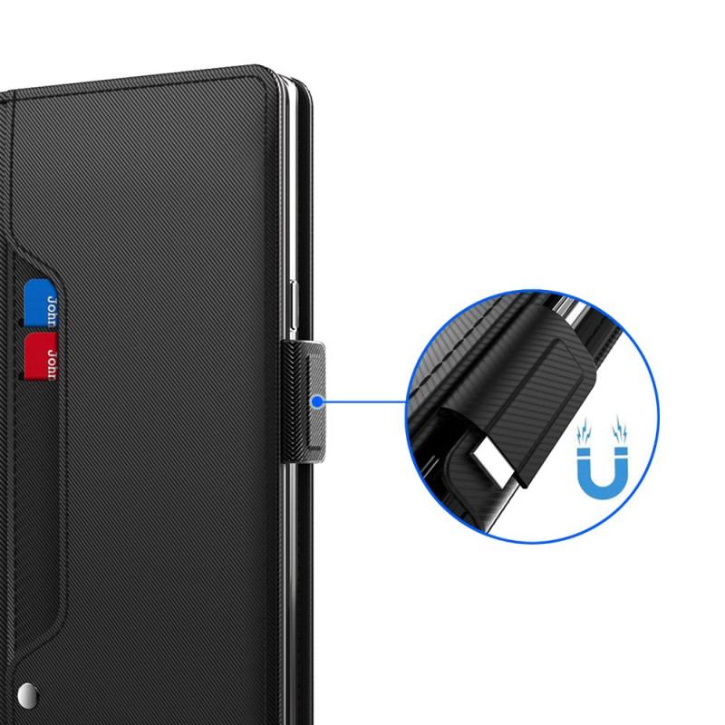 Capa Folio Para OnePlus Nord CE 3 Lite 5G Espelho Removível E Porta-cartões