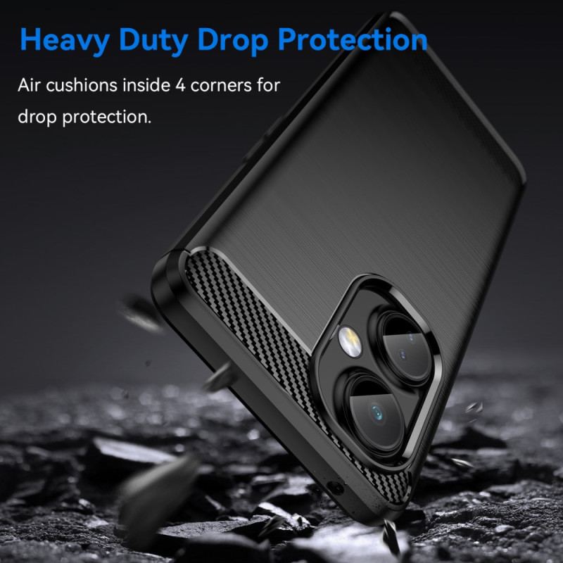 Capa Para OnePlus Nord CE 3 Lite 5G Fibra De Carbono Escovada