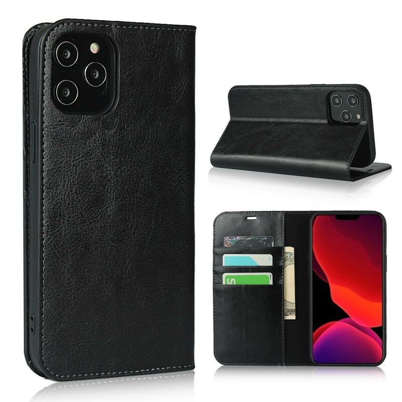 Capa De Celular Para iPhone 12 Pro Max Flip Couro Legitimo