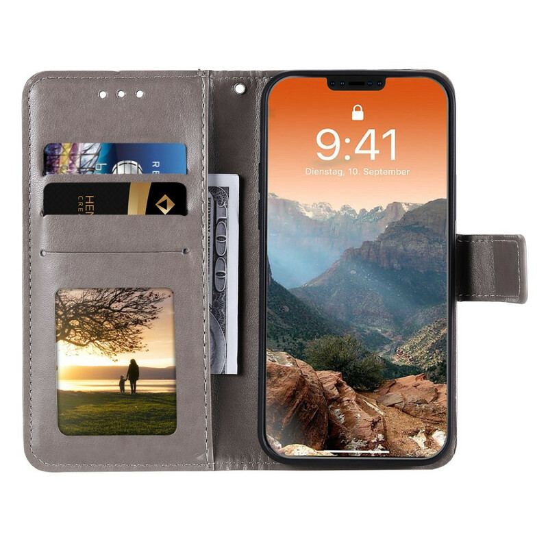 Capa Flip Para iPhone 12 Pro Max Mandala Do Sol