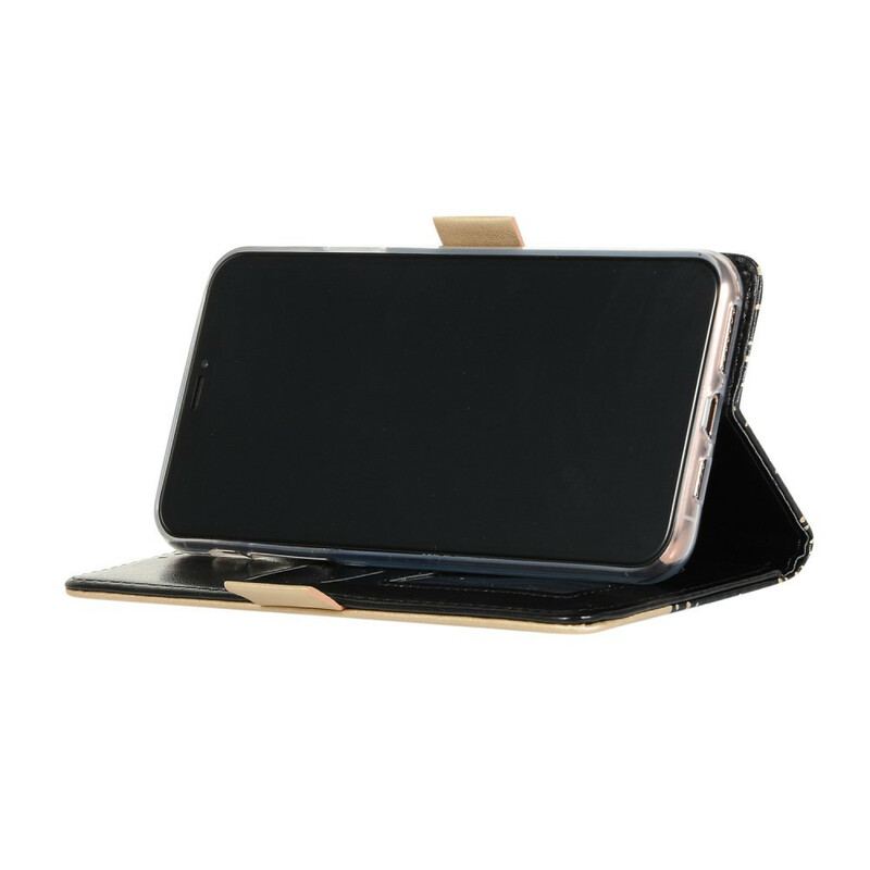 Capa Folio Para iPhone 12 Pro Max De Cordão Bolsa De Moedas Com Alça De Renda