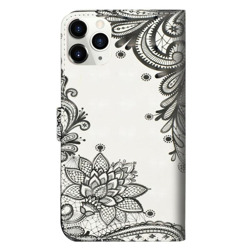 Capa Folio Para iPhone 12 Pro Max Renda Chique