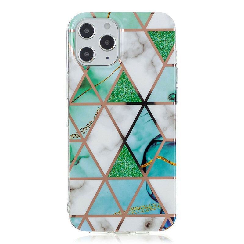 Capa Para iPhone 12 Pro Max Geometria Colorida De Mármore 2