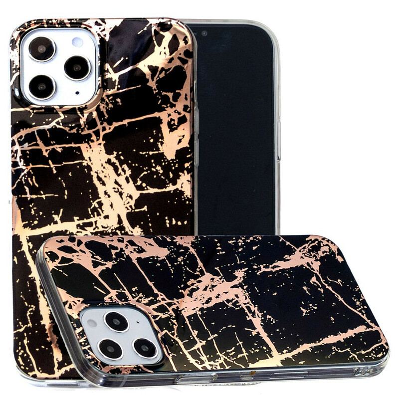 Capa Para iPhone 12 Pro Max Geometria Colorida De Mármore 2