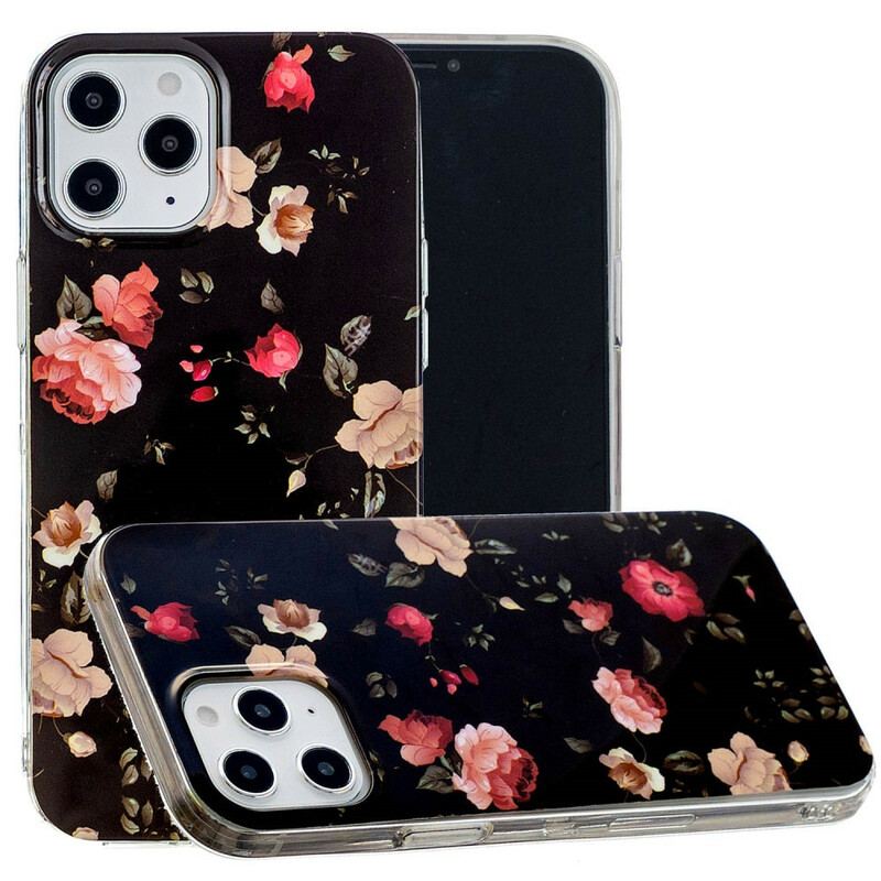 Capa Para iPhone 12 Pro Max Série Floral Fluorescente