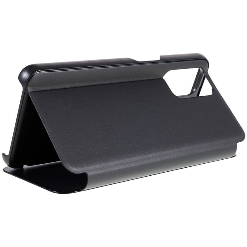 Capa De Celular Para Oppo A54 5G / A74 5G Efeito Espelho E Couro