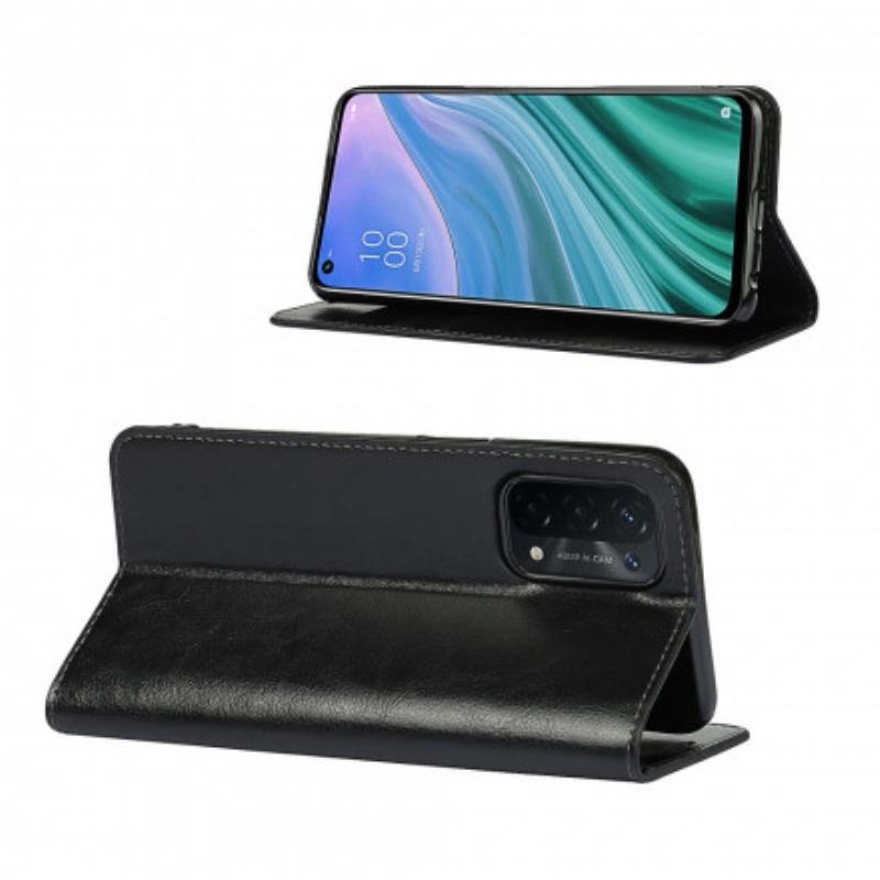 Capa De Celular Para Oppo A54 5G / A74 5G Flip Couro Legitimo