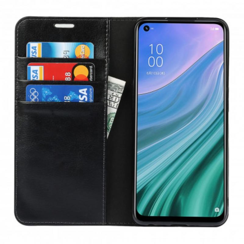 Capa De Celular Para Oppo A54 5G / A74 5G Flip Couro Legitimo